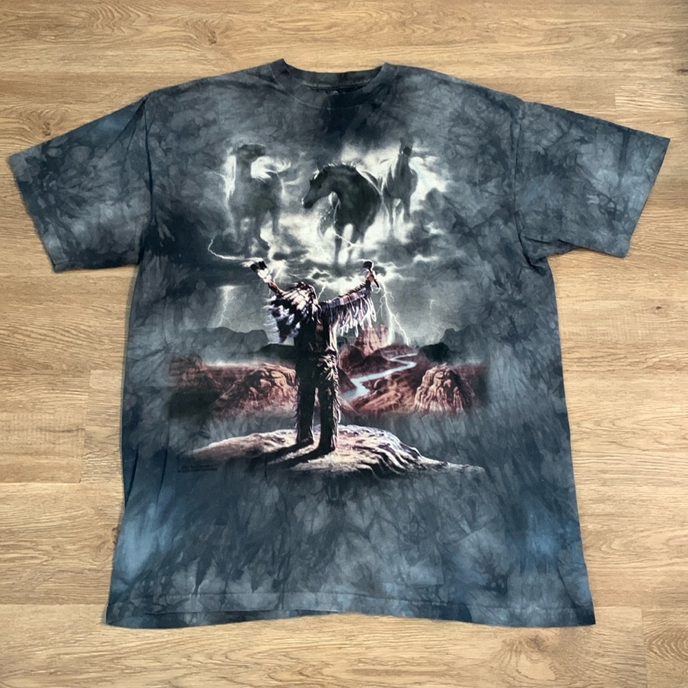 The Mountain Black and Gray Short Sleeve Tee